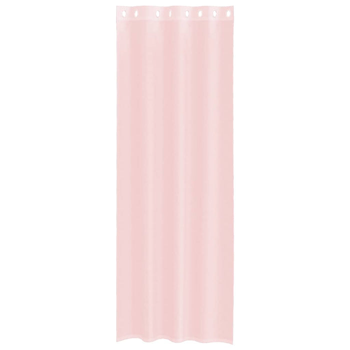Perdele Voile cu Oelii 2 buc Roz deschis 140x260 cm - WALTI WALTI