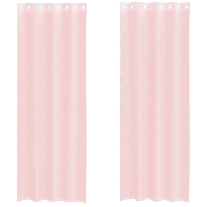 Perdele Voile cu Oelii 2 buc Roz deschis 140x300 cm - WALTI WALTI