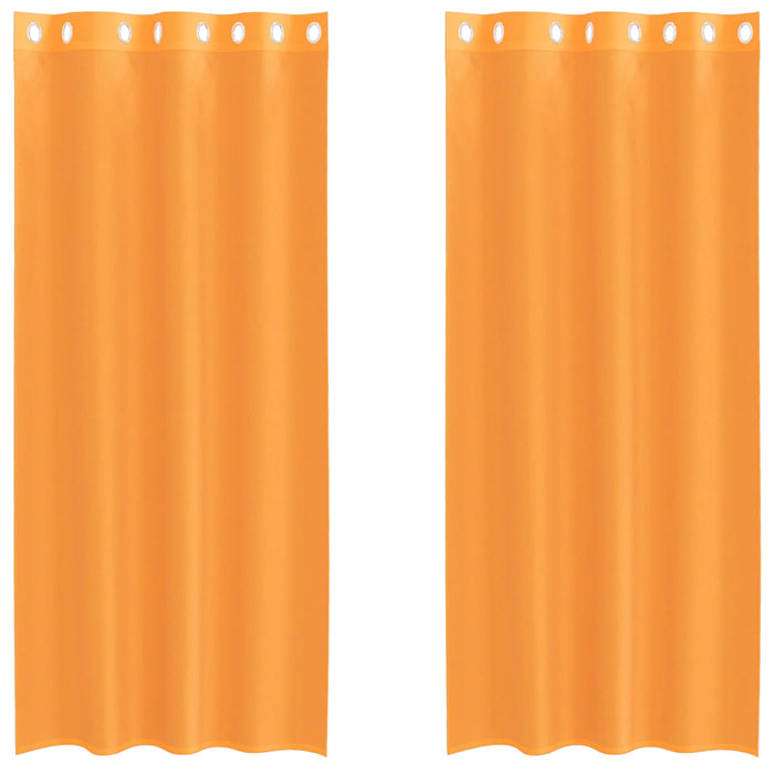 Perdele Voile cu Oelii 2 buc Portocaliu 140x225 cm - WALTI WALTI