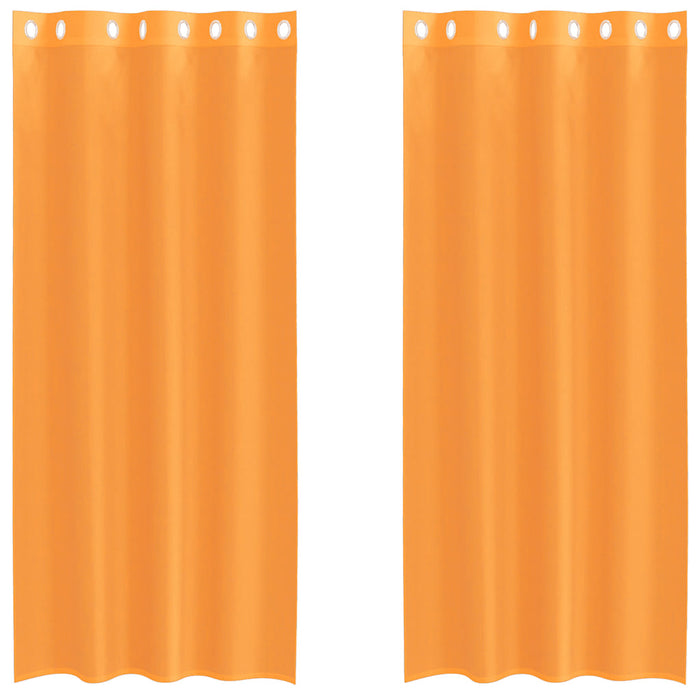 Perdele Voile cu Oelii 2 buc Portocaliu 140x245 cm - WALTI WALTI