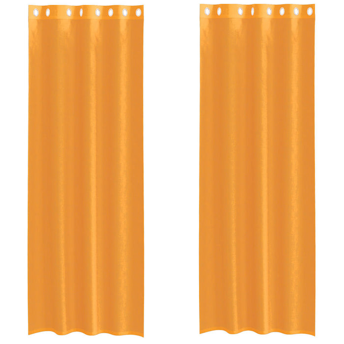 Perdele Voile cu Oeli 2 buc Portocaliu 140x260 cm - WALTI WALTI