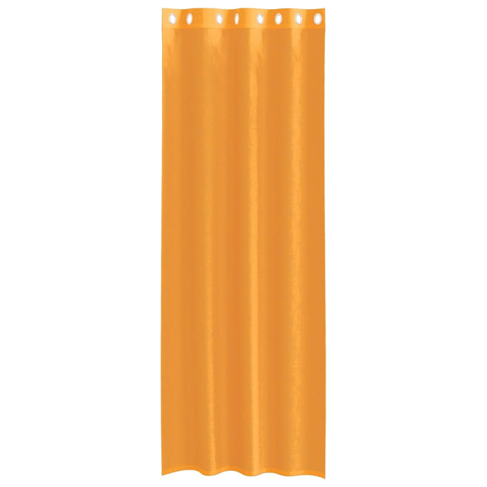 Perdele Voile cu Oeli 2 buc Portocaliu 140x260 cm - WALTI WALTI