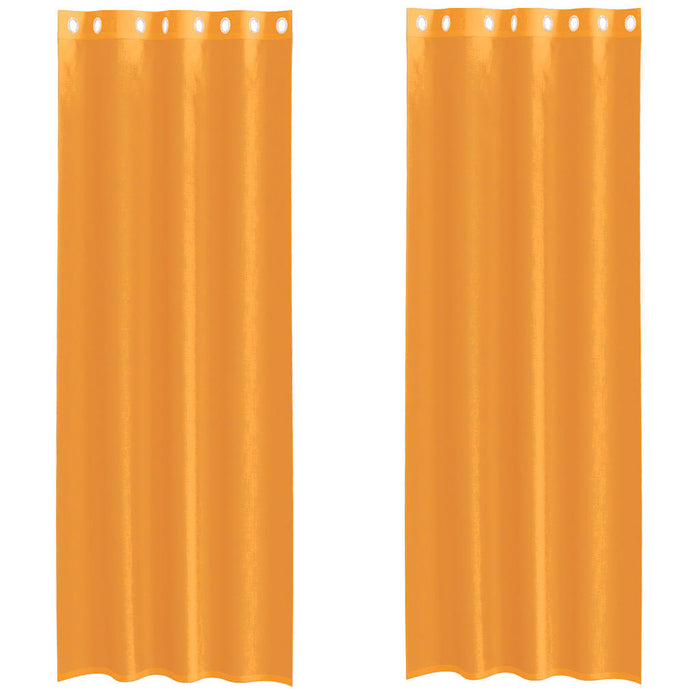 Perdele Voile cu Oelii 2 buc Portocaliu 140x300 cm - WALTI WALTI