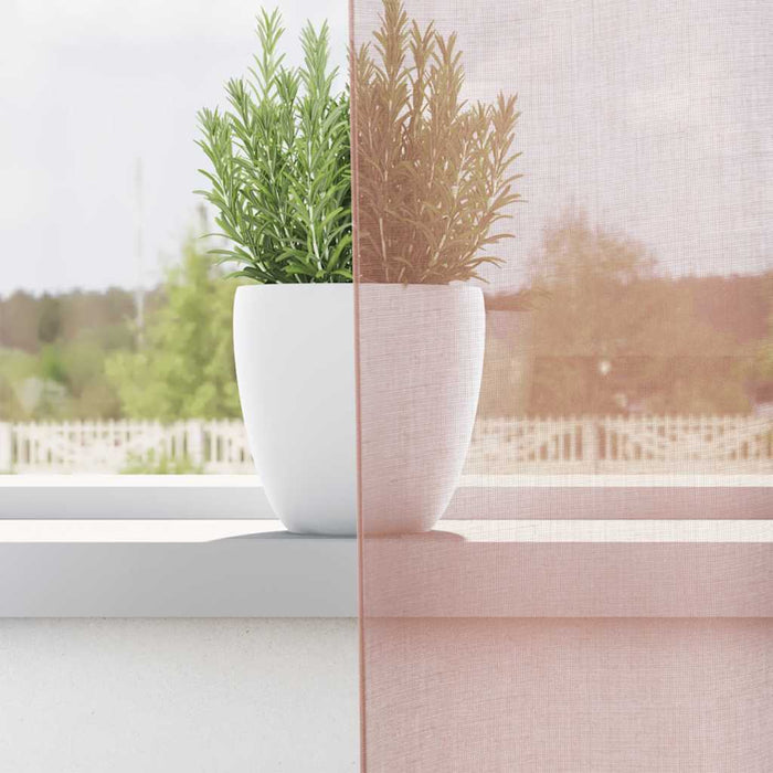 Perdele Voile cu Oelii 2 buc Roz 140x140 cm - WALTI WALTI