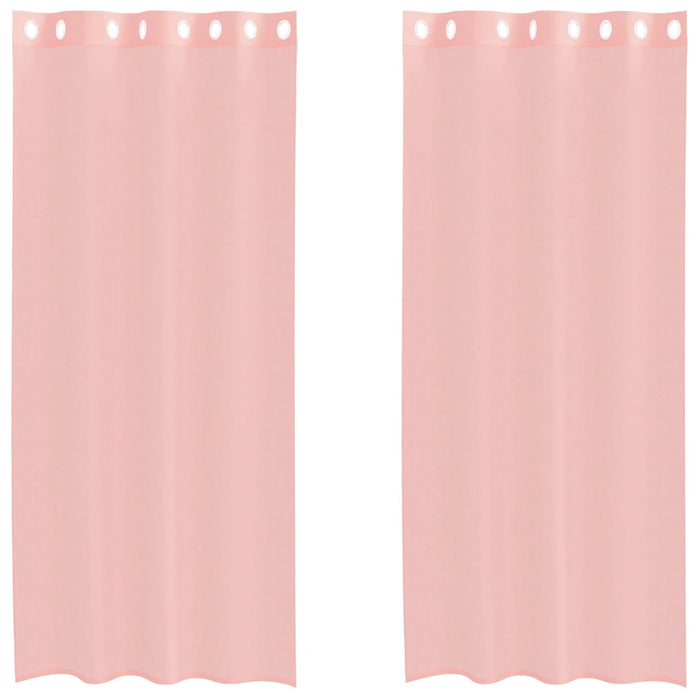 Perdele Voile cu Oelii 2 buc Roz 140x225 cm - WALTI WALTI