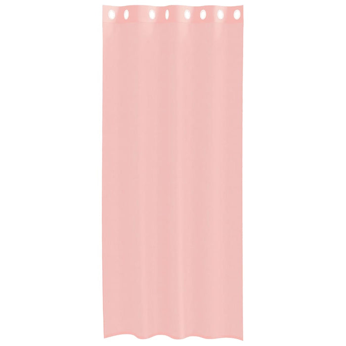 Perdele Voile cu Oelii 2 buc Roz 140x225 cm - WALTI WALTI
