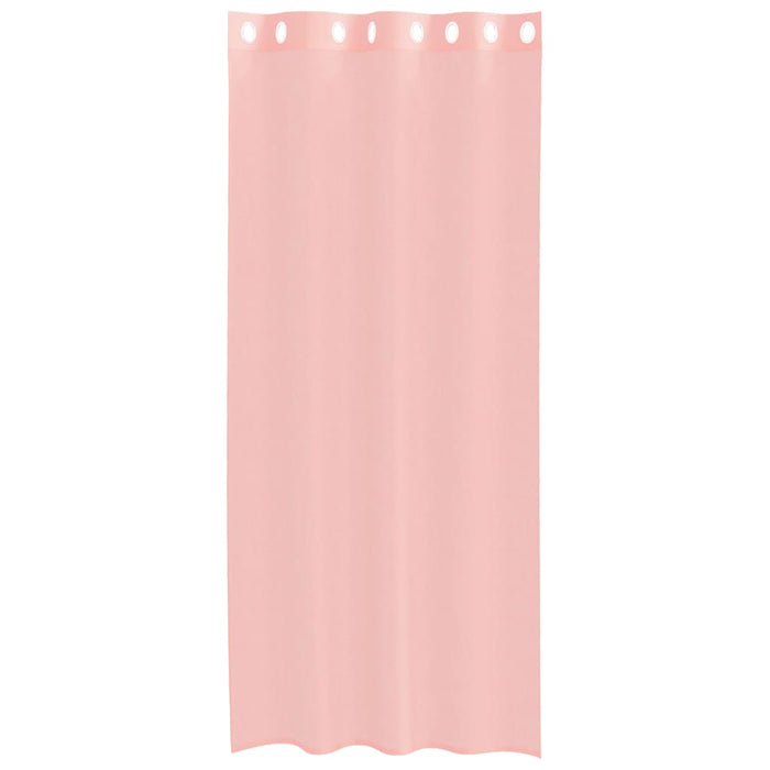 Perdele Voile cu Oelii 2 buc Roz 140x245 cm - WALTI WALTI