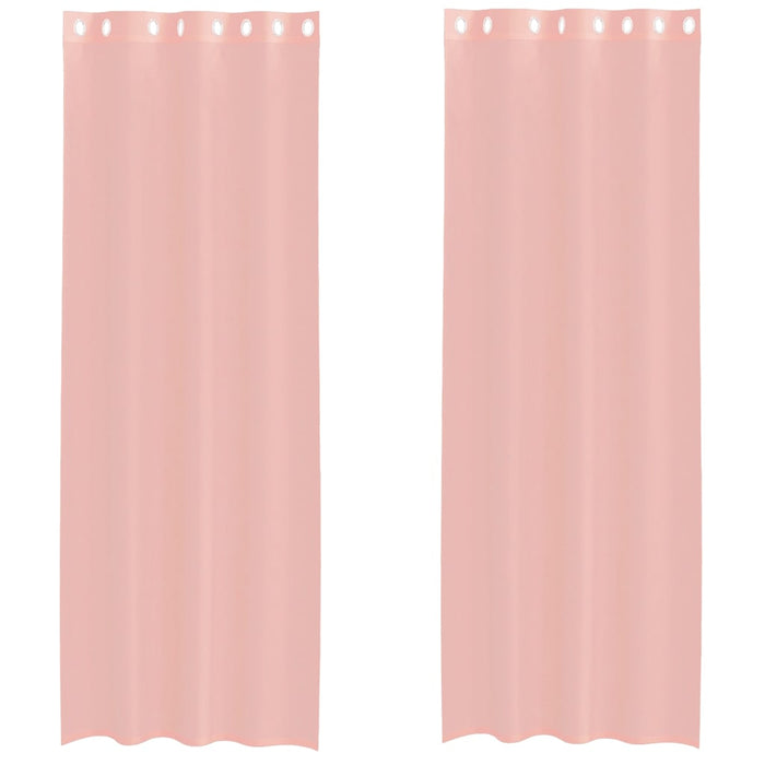 Perdele Voile cu Oelii 2 buc Roz 140x260 cm - WALTI WALTI
