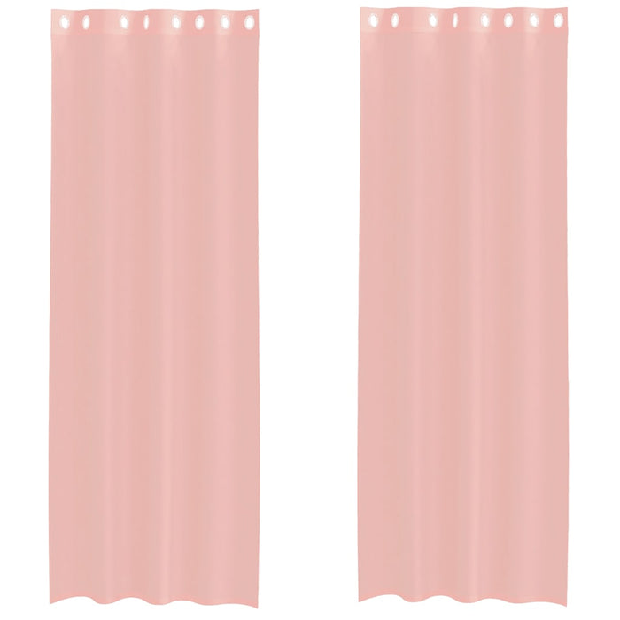 Perdele Voile cu Oelii 2 buc Roz 140x300 cm - WALTI WALTI