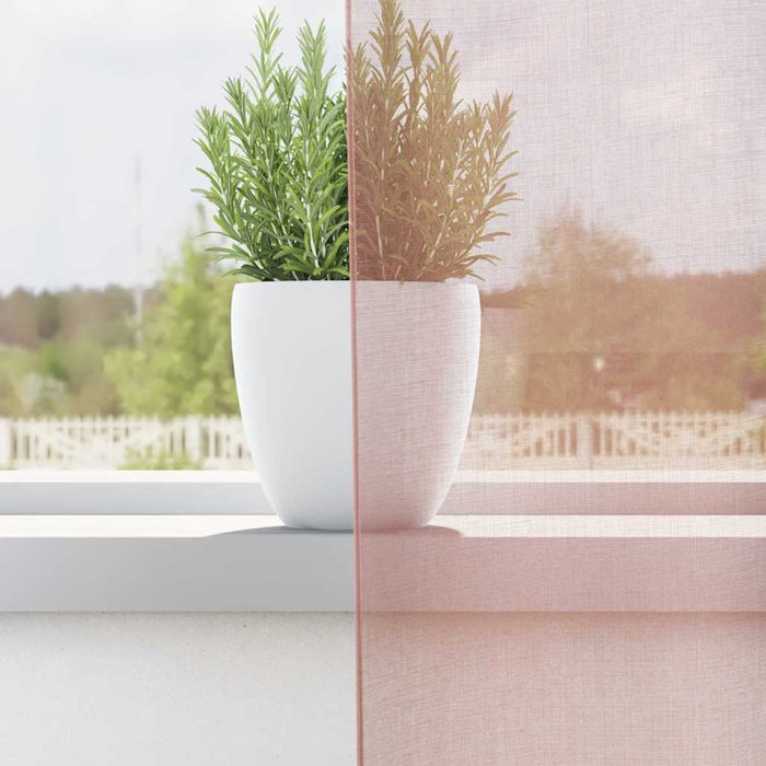 Perdele Voile cu Oelii 2 buc Roz 140x300 cm - WALTI WALTI