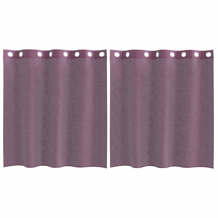 Perdele Voile cu Oelii 2 buc Violet 140x140 cm - WALTI WALTI