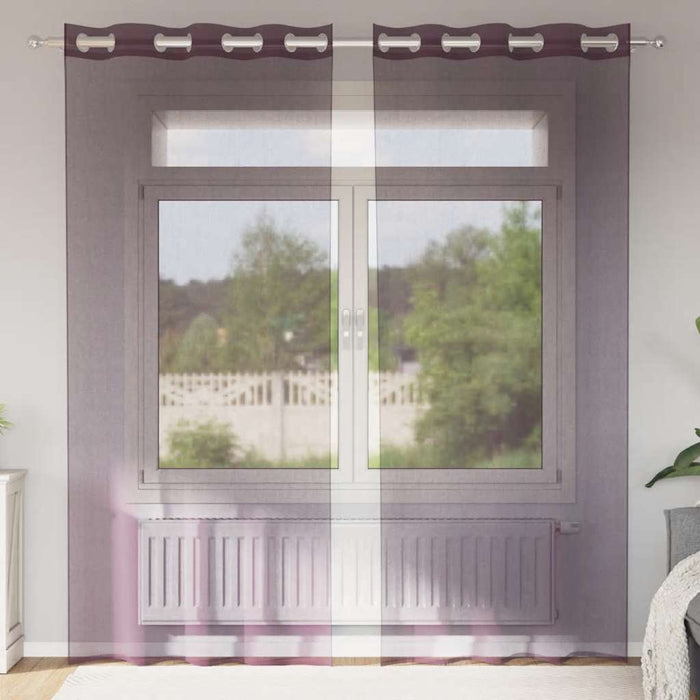 Perdele Voile cu Oelii 2 buc Violet 140x225 cm - WALTI WALTI