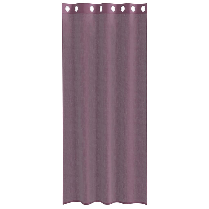 Perdele Voile cu Oeli 2 buc Violet 140x245 cm - WALTI WALTI