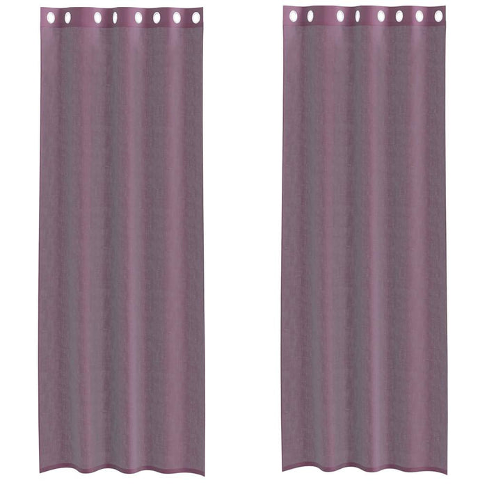 Perdele Voile cu Oelii 2 buc Violet 140x300 cm - WALTI WALTI