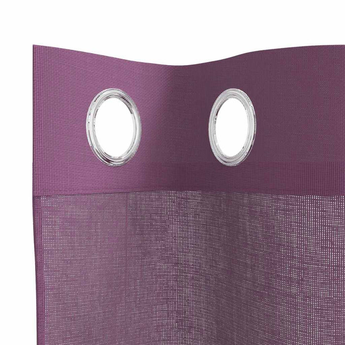 Perdele Voile cu Oelii 2 buc Violet 140x300 cm - WALTI WALTI