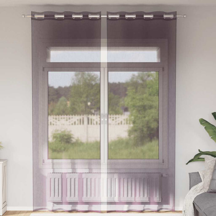 Perdele Voile cu Oelii 2 buc Violet 140x300 cm - WALTI WALTI