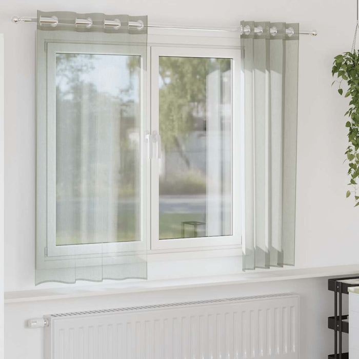 Perdele Voile cu Oelii 2 buc Gri deschis 140x140 cm - WALTI WALTI