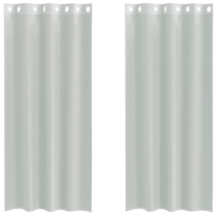 Perdele Voile cu Oelii 2 buc Gri deschis 140x225 cm - WALTI WALTI