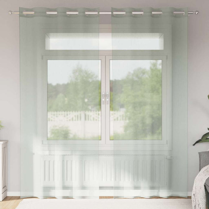 Perdele Voile cu Oelii 2 buc Gri deschis 140x225 cm - WALTI WALTI