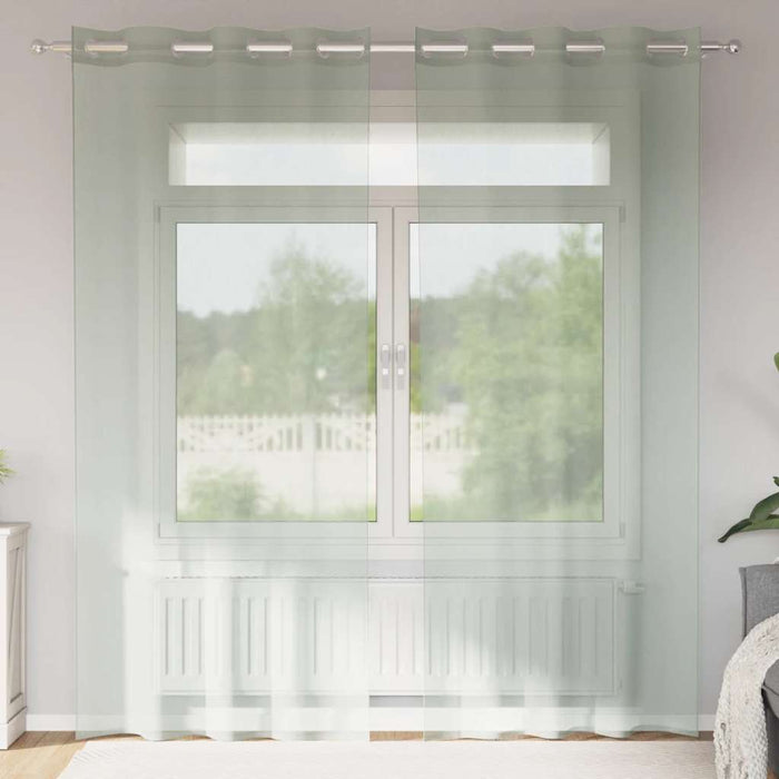 Perdele Voile cu Oelii 2 buc Gri deschis 140x245 cm - WALTI WALTI
