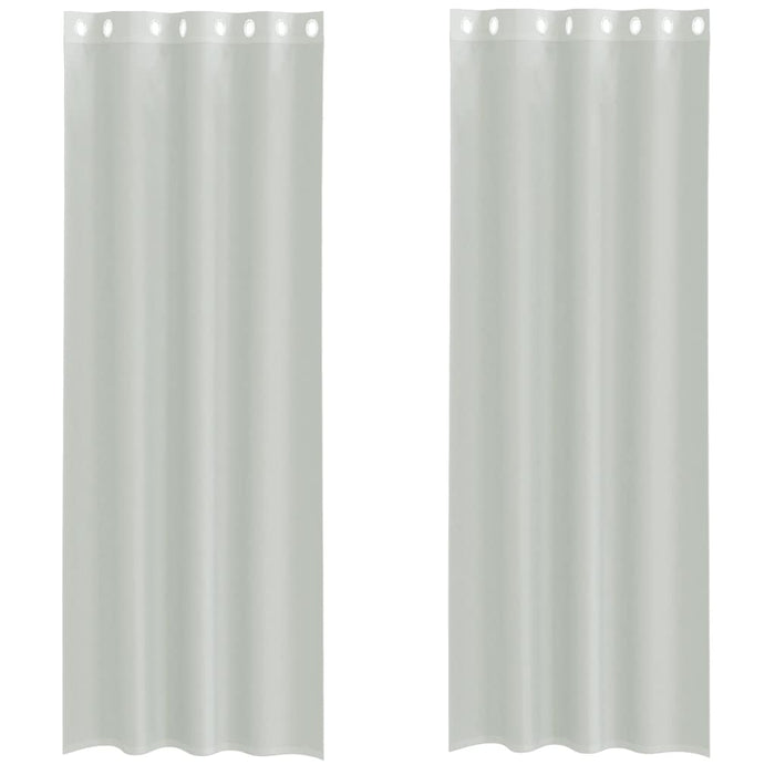 Perdele Voile cu Oelii 2 buc Gri deschis 140x260 cm - WALTI WALTI