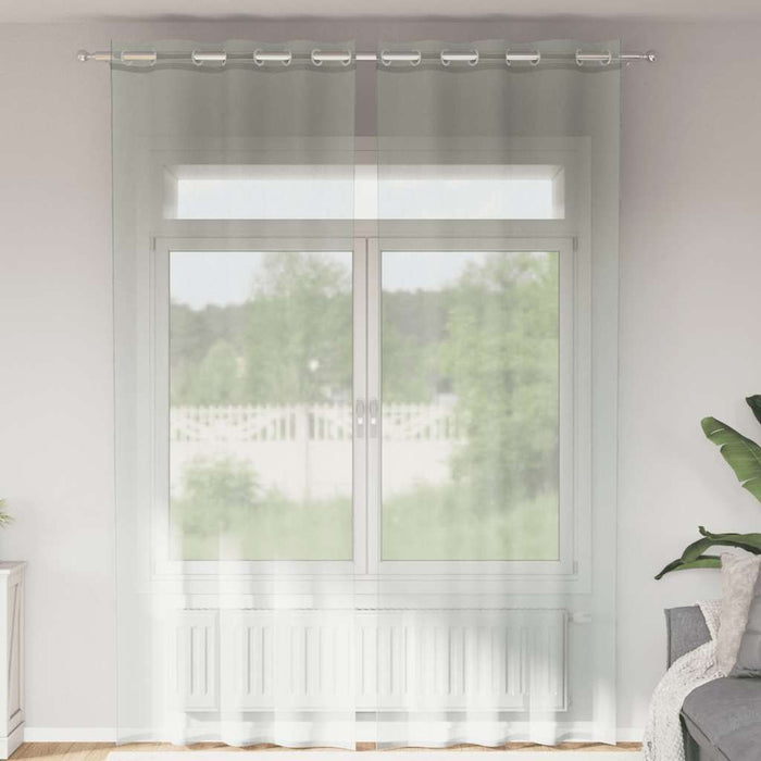 Perdele Voile cu Oelii 2 buc Gri deschis 140x260 cm - WALTI WALTI