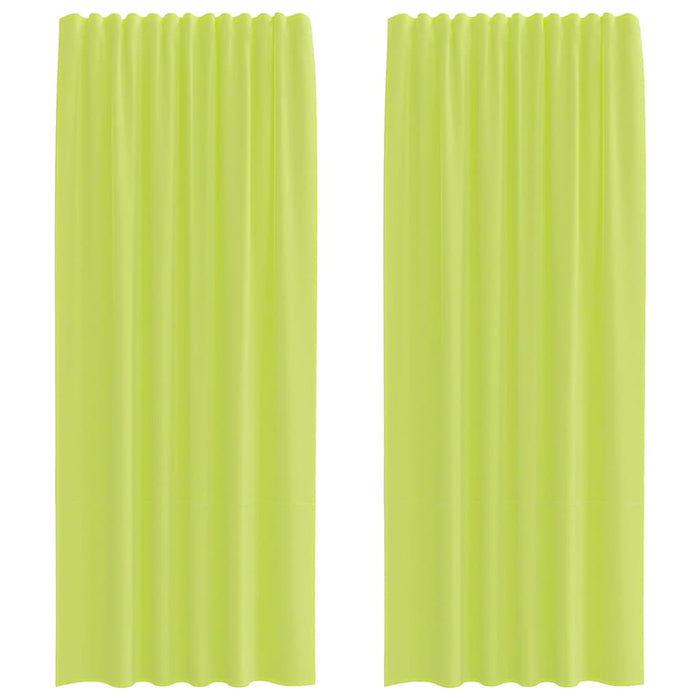 Perdele Voile cu buzunare pentru bare 2 buc verde măr - WALTI WALTI