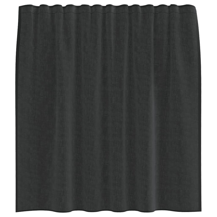 Perdele Voile cu buzunare pentru bare 2 buc Negru - WALTI WALTI