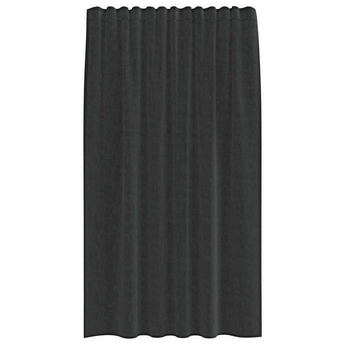 Perdele Voile cu buzunare pentru bare 2 buc Negru - WALTI WALTI