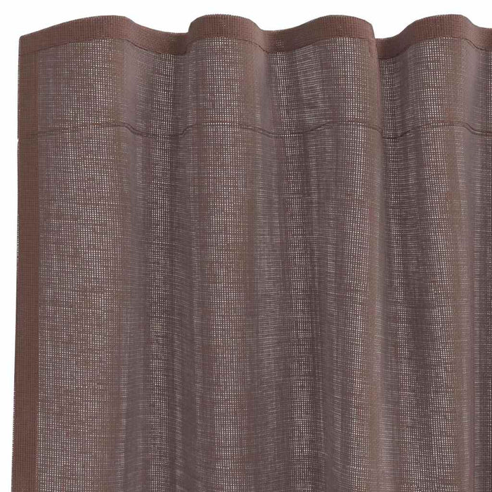 Perdele Voile cu buzunare pentru bare 2 buc Maro - WALTI WALTI