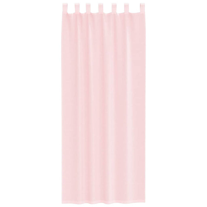 Perdele Voile cu buzunare pentru bare 2 buc Roz deschis - WALTI WALTI