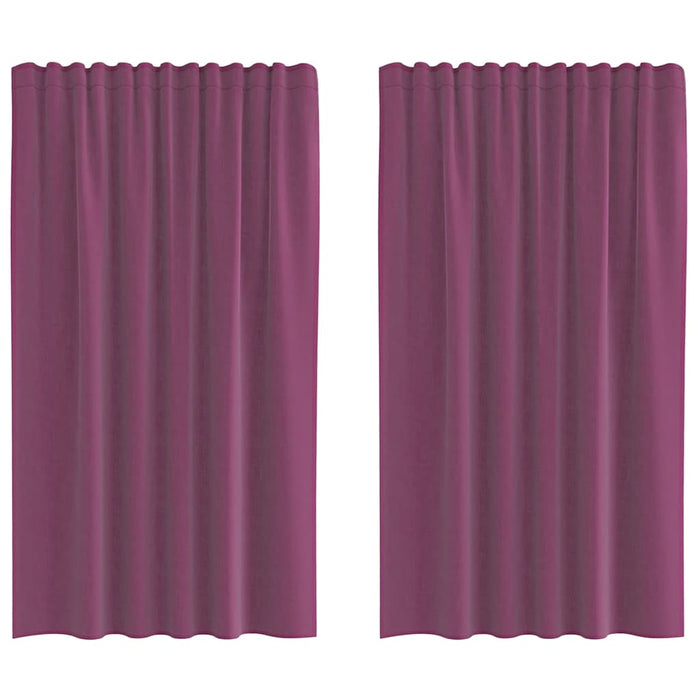 Perdele Voile cu buzunare pentru bare 2 buc violet - WALTI WALTI