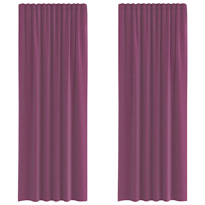 Perdele Voile cu buzunare pentru bare 2 buc violet - WALTI WALTI