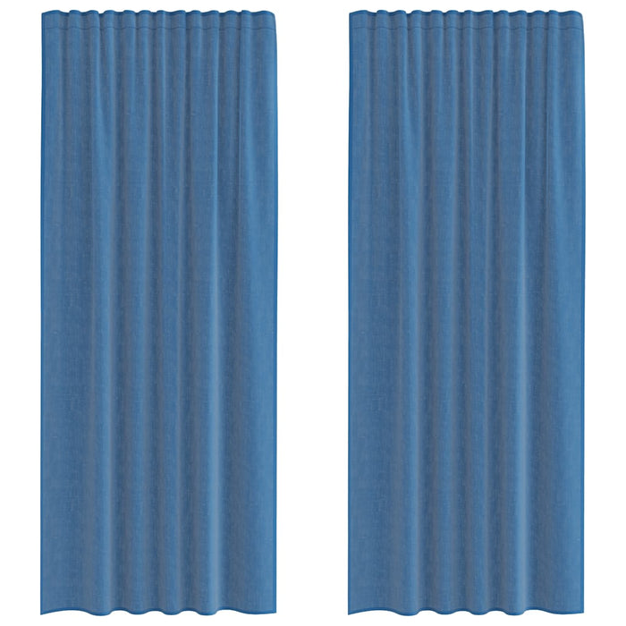 Perdele Voile cu buzunare pentru bare 2 buc Albastru regal - WALTI WALTI