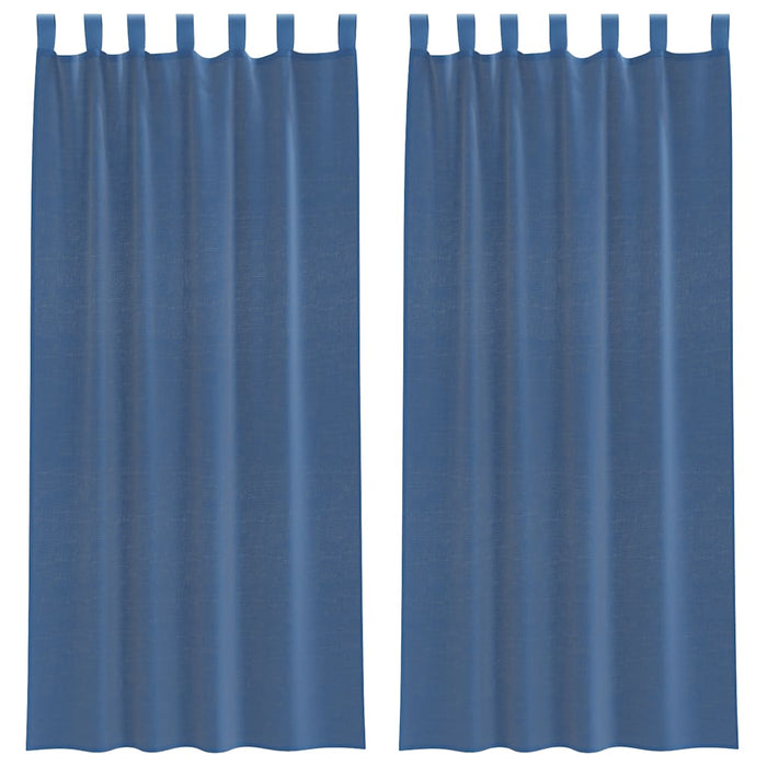 Perdele Voile cu buzunare pentru bare 2 buc Albastru regal - WALTI WALTI
