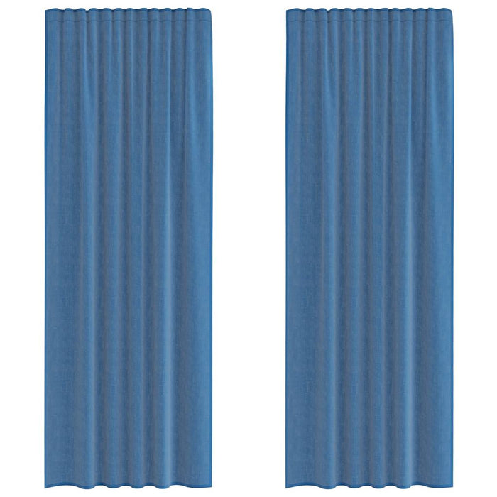 Perdele Voile cu buzunare pentru bare 2 buc Albastru regal - WALTI WALTI