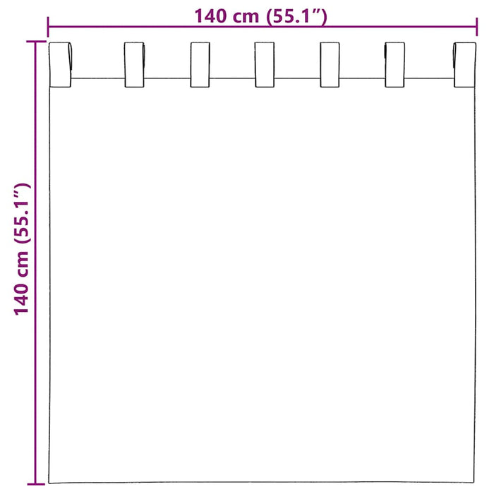 Perdele Voile cu buzunare pentru bare 2 buc Nisip - WALTI WALTI