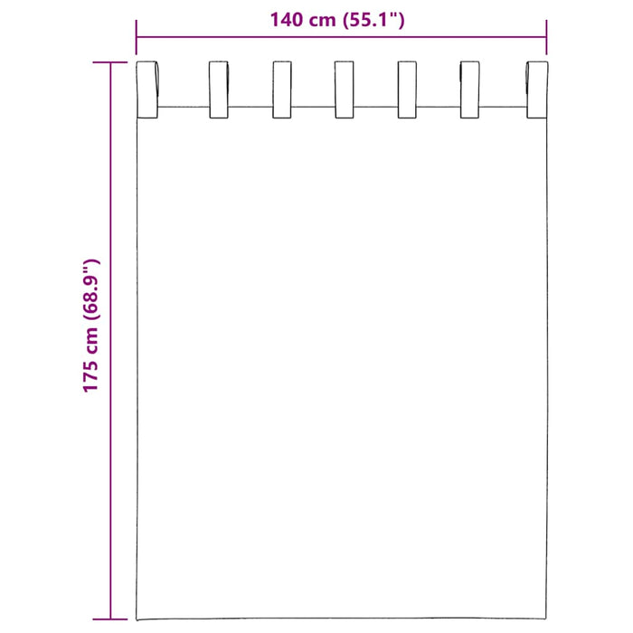 Perdele Voile cu buzunare pentru bare 2 buc Nisip - WALTI WALTI