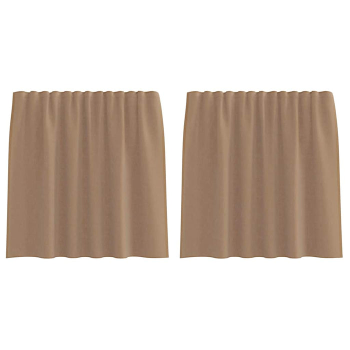 Perdele Voile cu buzunare pentru bare 2 buc maro deschis - WALTI WALTI