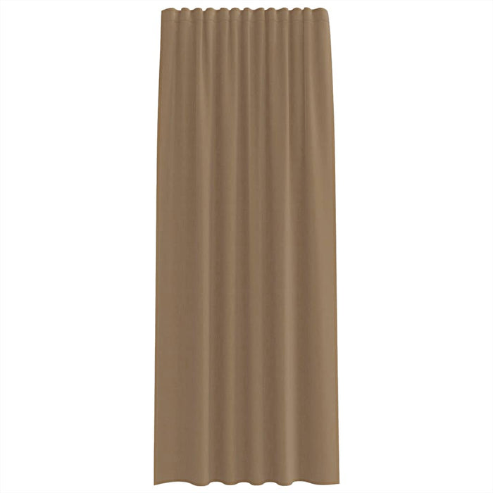 Perdele Voile cu buzunare pentru bare 2 buc maro deschis - WALTI WALTI