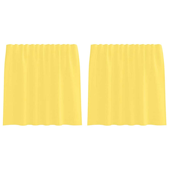 Perdele Voile cu buzunare pentru bare 2 buc Galben - WALTI WALTI