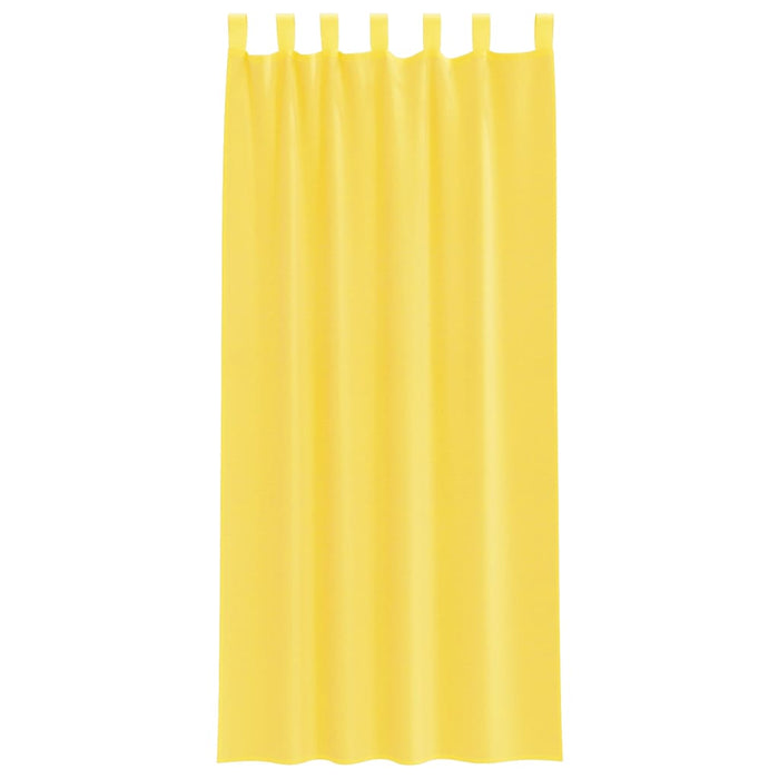 Perdele Voile cu buzunare pentru bare 2 buc Galben - WALTI WALTI