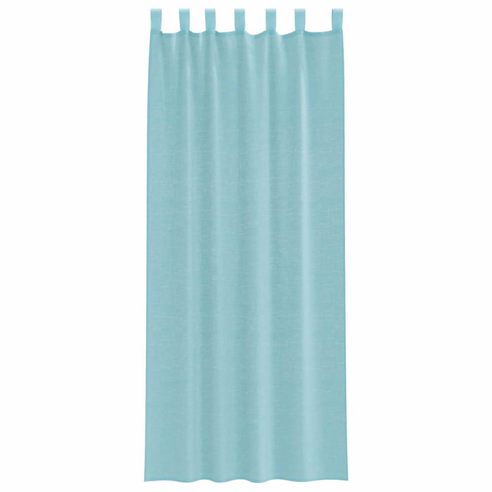 Perdele Voile cu buzunare pentru bare 2 buc Turcoaz - WALTI WALTI