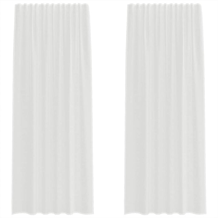 Perdele Voile cu buzunare pentru bare 2 buc Alb WALTI