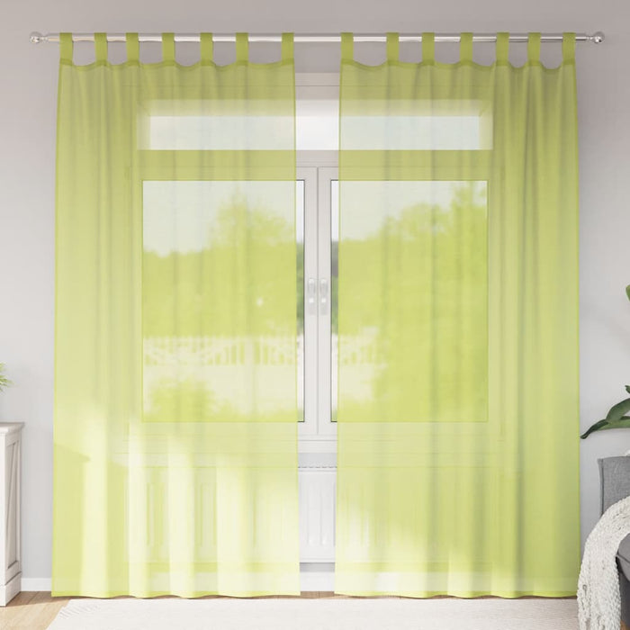 Perdele din voile cu tablă 2 buc Verde măr - WALTI WALTI