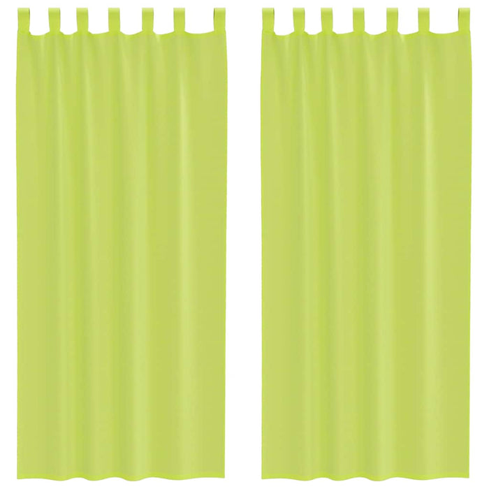 Perdele din voile cu tablă 2 buc Verde măr - WALTI WALTI