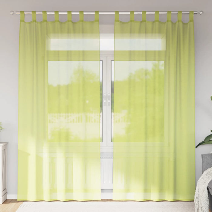 Perdele din voile cu tablă 2 buc Verde măr - WALTI WALTI