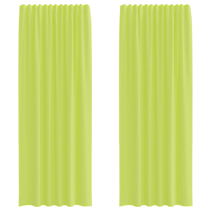 Perdele din voile cu tablă 2 buc Verde măr - WALTI WALTI