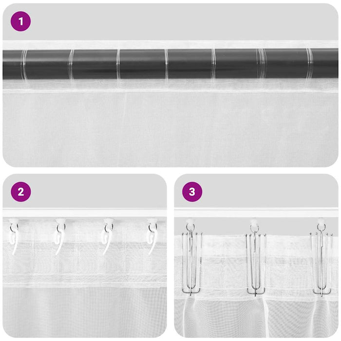 Perdele din voile cu tablă 2 buc Verde măr - WALTI WALTI