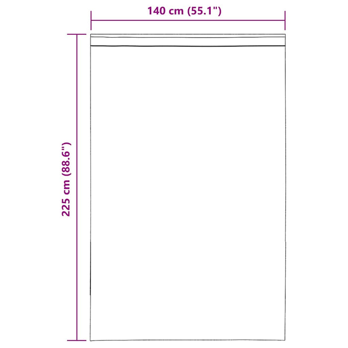 Perdele din voile cu tablă 2 buc Negru - WALTI WALTI